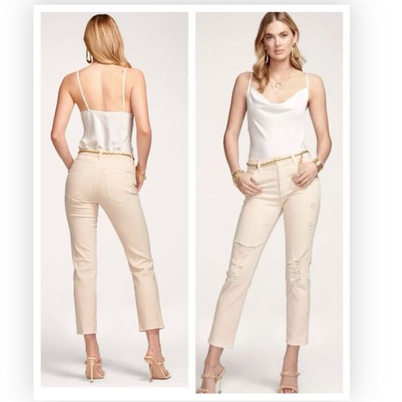 NWT Ramy Brook High Rise Straight Leg Distressed Jeans Adriana Size 26 - Picture 1 of 9